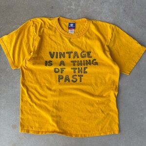 Yellow Vintage Champion Tee Size Large